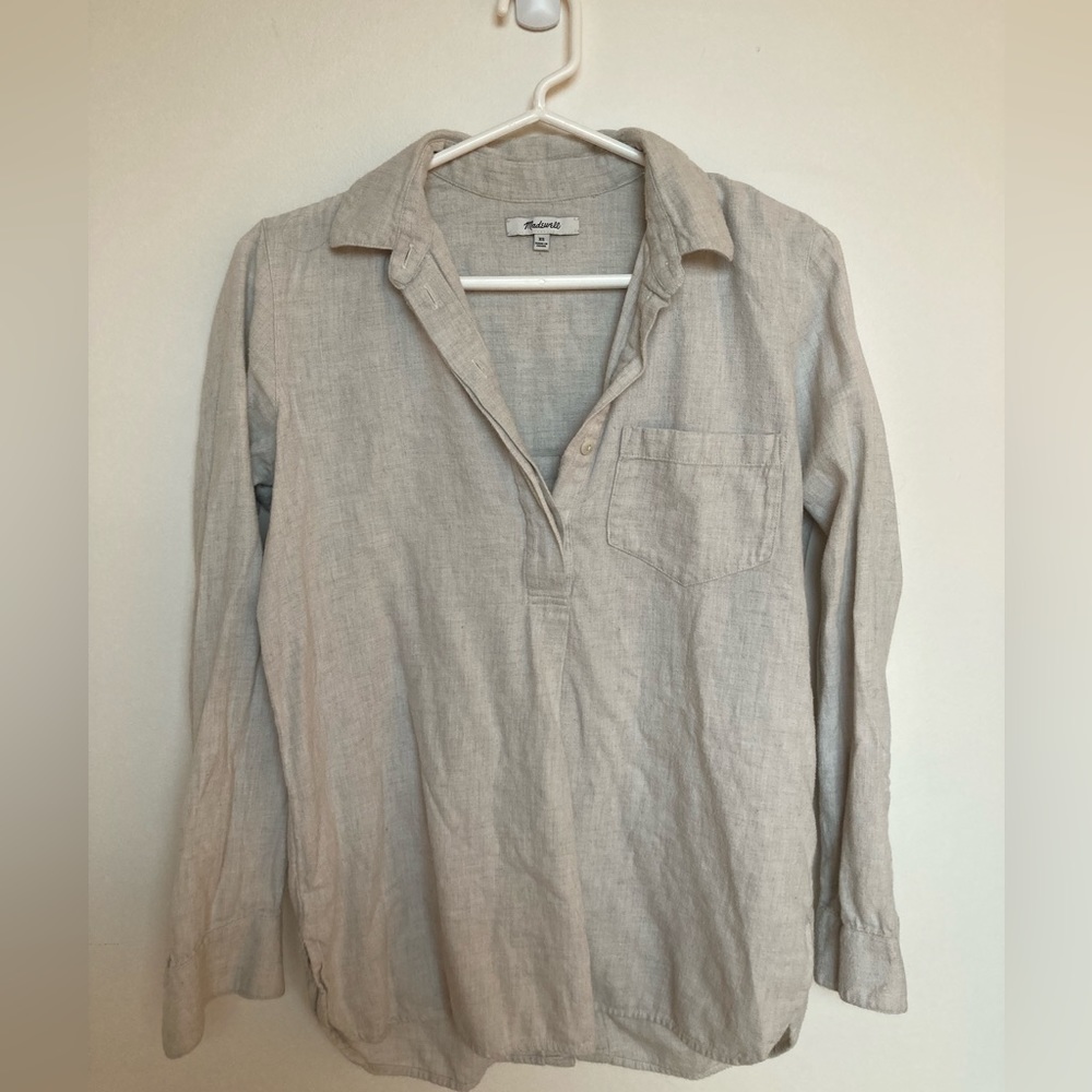 Madewell Beige/Oatmeal/Cream top Size XS